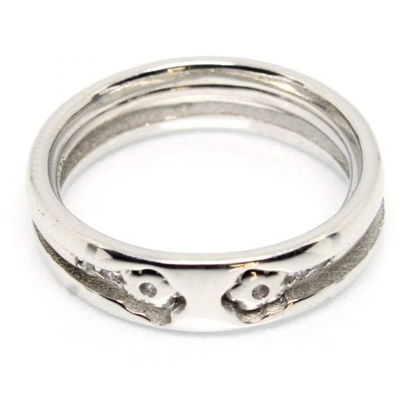 925 Sterling Silver Couple Ring 3.430 g