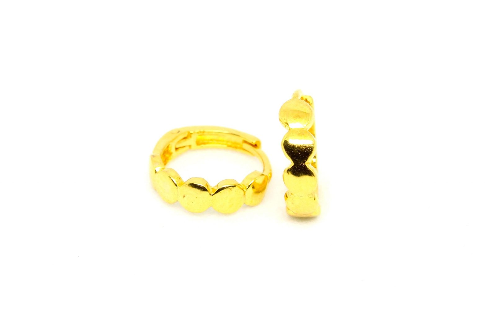 22K Gold Jhumkas (Buttalu) - Gold Dangle Earrings - Hoop Earrings (Ear Bali)  - 235-GJH2450 in 8.100 Grams